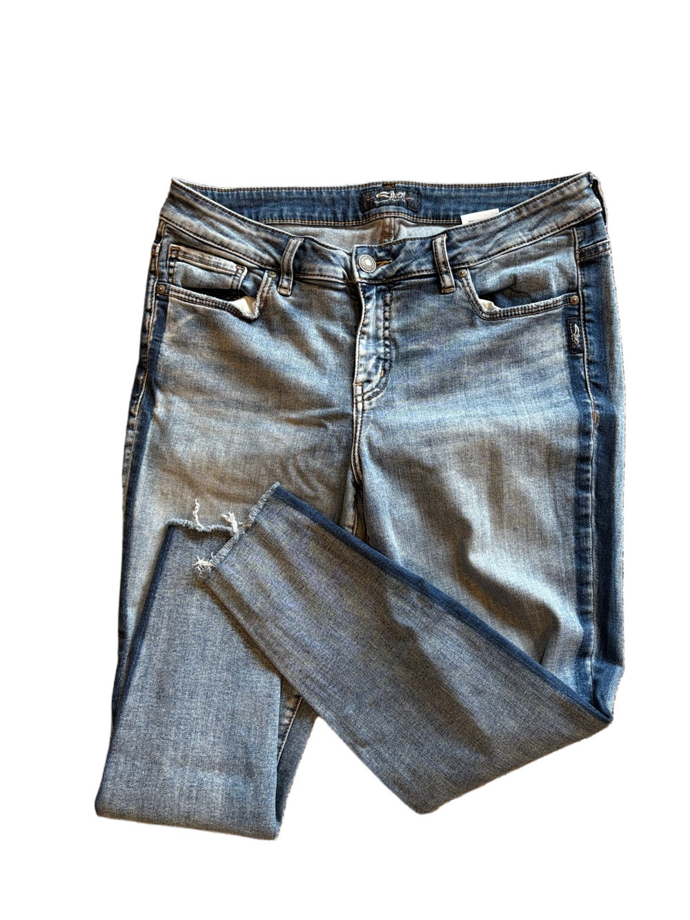 Silver  Woman’s 14 Aiko Ankle Skinny Jeans - Picture 6 of 7